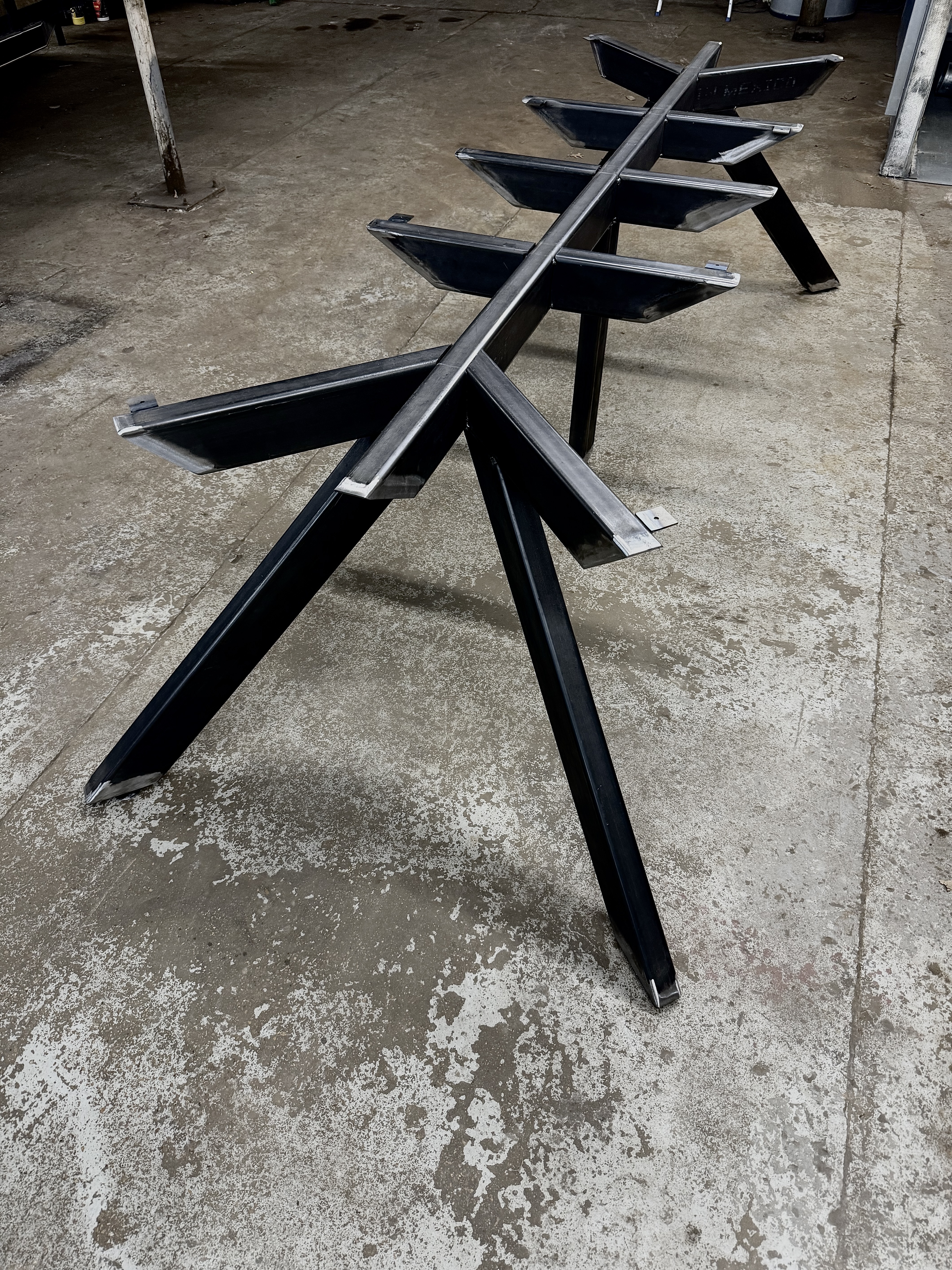 Metalwork project detail showing fabrication quality